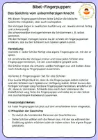 Vorschau - Arbeitsblätter - Gleichnis vom unbarmherzigen Knecht - Fingerpuppen zur Bibel - Seite 1