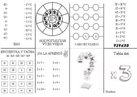Vista previa - Hojas de trabajo - Paquete de materiales MULTIPLICACIÓN - página 1