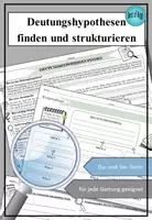 Vorschau - Arbeitsblätter - Textanalyse: Deutungshypothese finden und Text strukturieren - Deckblatt