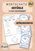 Vorschau - Arbeitsblätter - Gefühle DaZ - Wortschatzeinführung, 3-fach differenziert - Deckblatt