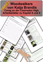 Vorschau - Arbeitsblätter - Woodwalkers - Carags Verwandlung - Carag an der Clearwater High (Kapitel 8 & 9) - Deckblatt