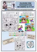 Aperçu - Feuilles d'exercices - Coloriage codé Les nombres de 10 à 20 Marie Milo - Page de couverture
