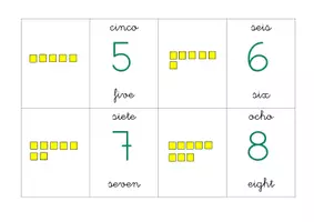 Vista previa - Juegos / Gamificación - TARJETAS NUMÉRICAS MONTESSORI CASTELLANO INGLÉS - página 2
