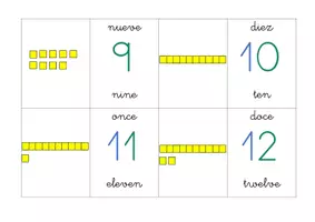 Vista previa - Juegos / Gamificación - TARJETAS NUMÉRICAS MONTESSORI CASTELLANO INGLÉS - página 3