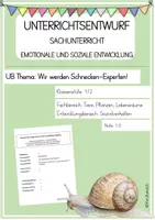 Vorschau - Stundenentwürfe - Unterrichtsentwurf: Schnecke - Deckblatt