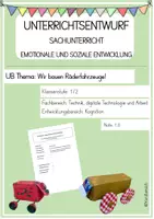 Vorschau - Stundenentwürfe - Unterrichtsentwurf: Räderfahrzeuge bauen - Deckblatt