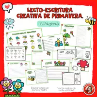 Vista previa - Hojas de trabajo - PRIMAVERA_LECTO-ESCRITURA CREATIVA_ - Portada