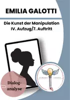 Vorschau - Stundenentwürfe - Emilia Galotti: Gärfin Orsina- Kunst der Manipulation - Deckblatt