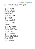 Aperçu - Apprentissages en autonomie - Corps humain - cartes de classement - visage - MAJ - Page 3