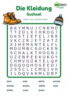 Vista previa - Juegos / Gamificación - Vocabulario "Ropa": Sopa de letras - página 2