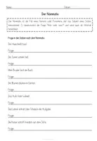 Vorschau - Arbeitsblätter - Nominativ - Wer oder was? - Aufgaben - Seite 1