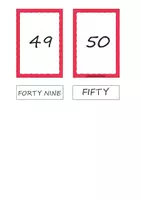 anteprima - Flashcard - Flashcards in inglese dei numeri tra 41-50 - Pagina 3