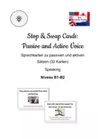 Vorschau - Spiele - Stop and Swap - Passive and Active Voice - Speaking - All Tenses - B1-B2 - Deckblatt