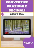 anteprima - Esercizi - Convertire frazioni e decimali Escape Room | Primavera attorno al mondo - Pagina di copertina