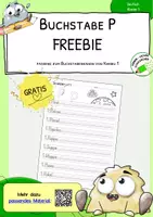 Vorschau - Arbeitsblätter - Buchstabe P - FREEBIE - Schreibblatt - Deckblatt