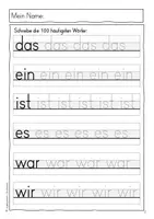 Vorschau - Unterrichtsreihen - Meine 100 häufigsten Wörter nachspuren und schreiben - Arbeitsheft - Seite 3