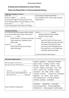 Vorschau - Arbeitsblätter - DaF/DaZ: Personenbeschreibung Vorlage - Seite 1