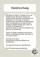 Vorschau - Arbeitsblätter - Verben & Adjektive - Tafelmaterial, Merkposter, Arbeitsblätter (Montessori) - Seite 1