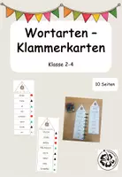 Vorschau - Stundenentwürfe - Materialpaket Unterrichtsentwurf Adjektive/ Tafelmaterial/ Klammerkarten Wortarten - Seite 1