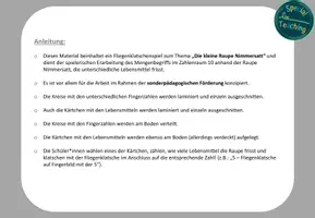 Vorschau - Fördermaterial/Inklusion - Fliegenklatschenspiel: Die kleine Raupe Nimmersatt - Seite 1