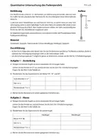 Vorschau - Arbeitsblätter - Quantitative Untersuchung des Fadenpendels - Seite 1