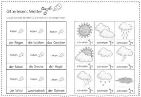 Vorschau - Arbeitsblätter - Gitterlesen: Wetter - Seite 3