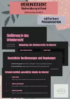 Vorschau - Präsentationen/Tafelbilder - Urheberrecht im Internet PowerPoint Präsentation - Deckblatt
