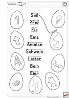 Vorschau - Stundenentwürfe - Lauteinführung Buchstabeneinführung Ei Stationenarbeit Deutsch Klasse 1 - Seite 2