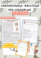 Vorschau - Arbeitsblätter - Chromosomen- Bausteine der Vererbung | Unterrichtsreihe Genetik - Deckblatt