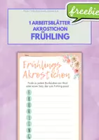 Vorschau - Arbeitsblätter - FREEBIE: Akrostichon FRÜHLING ab 1. Klasse - Deckblatt