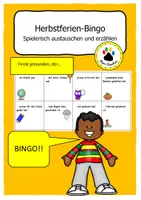 Vorschau - Spiele - Herbstferien-Bingo - spielerisch austauschen und erzählen - Deckblatt