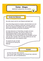 Vorschau - Spiele - Ferien-Bingos - Komplettpaket - spielerisch austauschen und erzählen - Seite 1