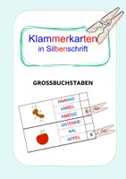 Vorschau - Arbeitsblätter - Klammerkarten Silbenschrift mit Selbstkontrolle - Deckblatt