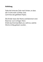 Vorschau - Arbeitsblätter - Klammerkarten Silbenschrift mit Selbstkontrolle - Seite 1