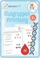Vorschau - Arbeitsblätter - Blutgruppen Vererbung – Arbeitsblatt #2 - Deckblatt