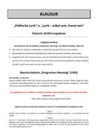 Vorschau - Arbeitsblätter - Klausur EF mit EWH: "Emigranten-Monolog" von M. Kaléko - Seite 2