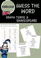Vorschau - Arbeitsblätter - Guess the word | Warm up: Shakespeare & Drama (Wortschatz|Vokabelspiel) - Deckblatt