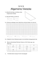Vorschau - Stationenlernen - Lerntheke - Allgemeine Vierecke - Deckblatt