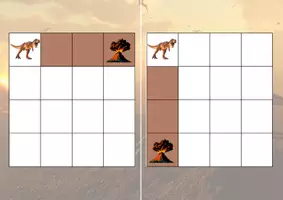 Aperçu - Apprentissages en autonomie - Se déplacer dans un quadrillage (dinosaures) - Page 3