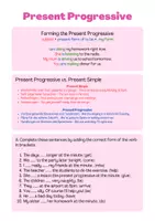 Vorschau - Arbeitsblätter - Present Progressive Revision Worksheet Pack - Seite 1