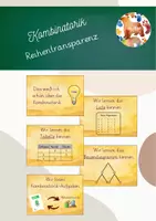 Vorschau - Präsentationen/Tafelbilder - Kombinatorik Reihentransparenz - Deckblatt