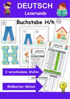Vorschau - Arbeitsblätter - Buchstabe H Lesespaziergang Buchstabeneinführung 1. Klasse - Leserunde - Deckblatt