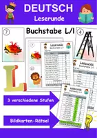 Vorschau - Arbeitsblätter - Buchstabe L Lesespaziergang Buchstabeneinführung 1. Klasse - Leserunde - Deckblatt