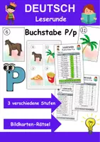 Vorschau - Arbeitsblätter - Buchstabe P Lesespaziergang Buchstabeneinführung 1. Klasse - Leserunde - Deckblatt