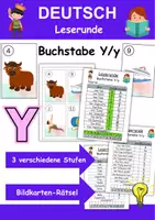 Vorschau - Arbeitsblätter - Buchstabe Y Lesespaziergang Buchstabeneinführung 1. Klasse - Leserunde - Deckblatt