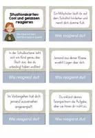 Vorschau - Fördermaterial/Inklusion - Situationskärtchen- Konfliktfähigkeit / prosoziales Verhalten fördern - Seite 2