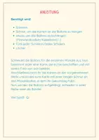 Vorschau - Mal- und Bastelvorlagen - Geburtstagskalender Ballons / Bastelvorlage - Seite 1