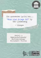 Vorschau - Arbeitsblätter - Liedanalyse zum Thema Krieg und Frieden - Deckblatt