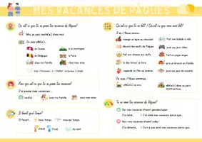 Vorschau - Arbeitsblätter - Set de table: Mes vacances de Pâques - Seite 3