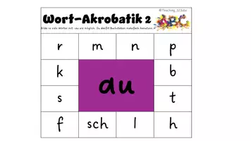 Vorschau - Aufgabenkarten - Wort Akrobatik - Vokale und Umlaute - Seite 2